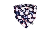 Patriotic 4th of July Scrunchie Dog Bandana, Handmade Red, White, and Blue Elastic Dog Bandana, Independence Day Stars and Stripes Pet Neckwear (XX-Large, Patriotic Gnomes)