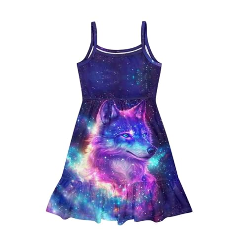 Upetstory Summer Dresses for Girls Spaghetti Strap Dress Beach Sundress 3-144