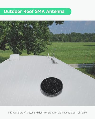 Image of LINOVISION 4G LTE MIMO and WiFi 3-in-1 Combo Antenna, 2X 4G LTE and 1x Dual Band Wi-Fi, Outdoor Roof SMA Antenna for IOT-R32, Inhand IR302, Teltonika RUT241 /RUT240