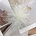 Dainty Feather Flower Large Brooch Pin for Women Men Elegant Oversized Floral Lapel Pins Shawl Dress Suit Clothes Accessories Wedding Party Dance Banquet Fashion Jewelry 150mm (White)