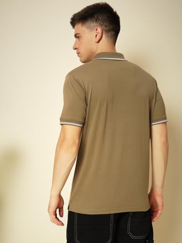 Image of UNIBERRY Men's Cotton Half Sleeves Solid Polo Neck T-shirt-MT4-BG 4XL