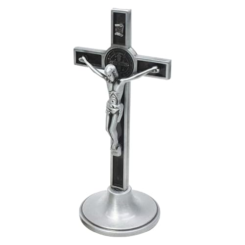 Ranuw Retro Metal Estatuilla Religión Artesanía para Pascua Religión Decoración Estatua Católica Cover