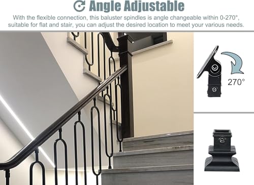 Rampe d'escalier instable ? Fixez ces balustres en fer à angle réglable - 4