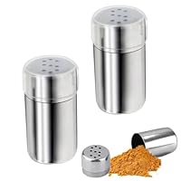 WUSJCOF 2 Stück Mini Salzstreuer Edelstahl Salz und Pfefferstreuer für Brotdose, Bento Box, Büro, Camping