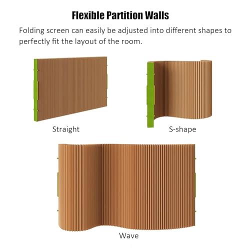 Cloisons de séparation pliables en papier rétractables pour bureau et maison