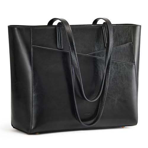 Sac fourre-tout pour ordinateur Kattee grand cabas cuir bureau et voyage