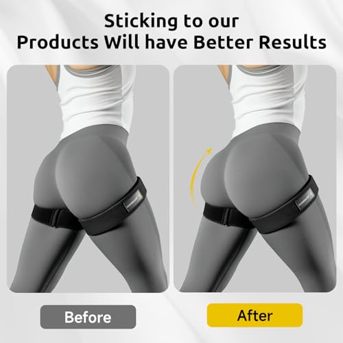 Image of MANUEKLEAR Non-Slip Blood Flow Restriction Bands for Thighs, BFR Booty Bands for Women Glutes Leg, Adjustable Occlusion Thigh Bands for Workout Leg & Hip