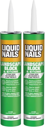 Image of Liquid Nails - LN-905 Landscape Block Adhesive (LN905), Low VOC, 10 oz (Pack of 2)