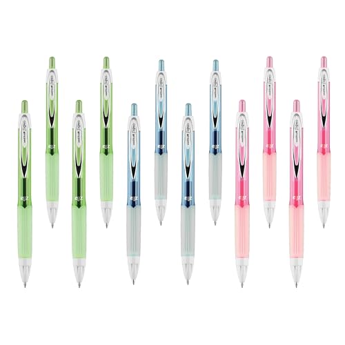 uniball 207 Fashion Retractable Gel Pens, Medium Point (0.7mm), Assorted, 12 Pack