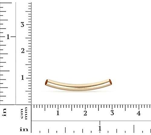 Curved Tube 14Kt Gold Filled 25x3mm (2.5mm ID) - 5pcs (10485)/1L8