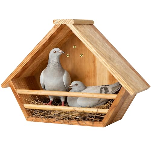 Cedar Mourning Dove Nesting Box Oltara Wooden Dove Pigeon Bird House for Outdoors