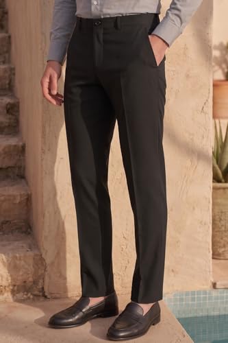 Image of Allen Solly Men's Formal Trousers | Premium Cotton Fabric | Smart Slim Fit for Office & Business Wear