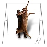 Deer Hanger for Skinning, Stainless Steel Extensible Deer Hoist, Sturdy for Hunting, Field Dressing & Game Processing, Ideal for Deer, Fish, Bear, Hogs, Goat, Elk, Game Hoist with Winch & Gambrel