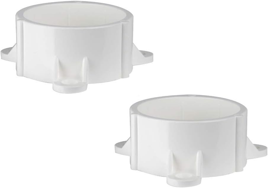 hwojjha Screw Tab Caps for Schedule 40 PVC Pipes Furniture Grade (2 pieces) (2 Inch)