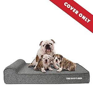 Replacement-Outer-Cover-Cover-ONLY-NO-Bed-for-The-Dogs-Bed-Orthopedic-Memory-Foam-Dog-Bed-Washable-Poly-Linen-Fabric-Extra-Large-46-x-28-x-6-Grey-Poly-Linen - Cucciolini Doodles Replacement-Outer-Cover-Cover-ONLY-NO-Bed-for-The-Dogs-Bed-Orthopedic-Memory-Foam-Dog-Bed-Washable-Poly-Linen-Fabric-Extra-Large-46-x-28-x-6-Grey-Poly-Linen