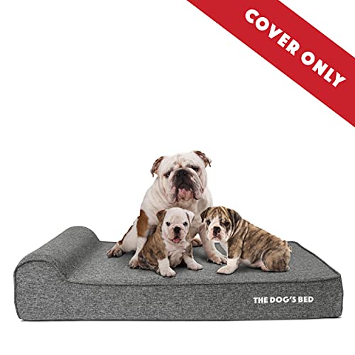 Replacement-Outer-Cover-Cover-ONLY-NO-Bed-for-The-Dogs-Bed-Orthopedic-Memory-Foam-Dog-Bed-Washable-Poly-Linen-Fabric-Extra-Large-46-x-28-x-6-Grey-Poly-Linen - Cucciolini Doodles Replacement-Outer-Cover-Cover-ONLY-NO-Bed-for-The-Dogs-Bed-Orthopedic-Memory-Foam-Dog-Bed-Washable-Poly-Linen-Fabric-Extra-Large-46-x-28-x-6-Grey-Poly-Linen