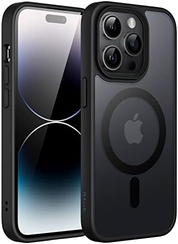 JETech Magnetic Matte Case for iPhone 14 Pro Max, Black
