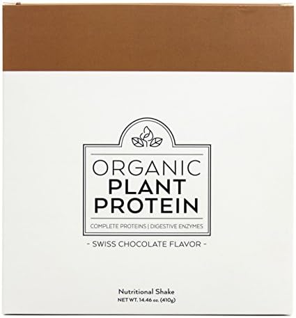 Fusion Naturals Organic Plant Based Protein Powder - Swiss Chocolate Flavor, Raw Organic Vegan Protein Formula, 10 Servings Pack (Swiss Chocolate Flavor)