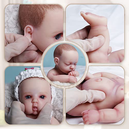 Muñeca Reborn AISITE de silicona realista para niños miniatura 3