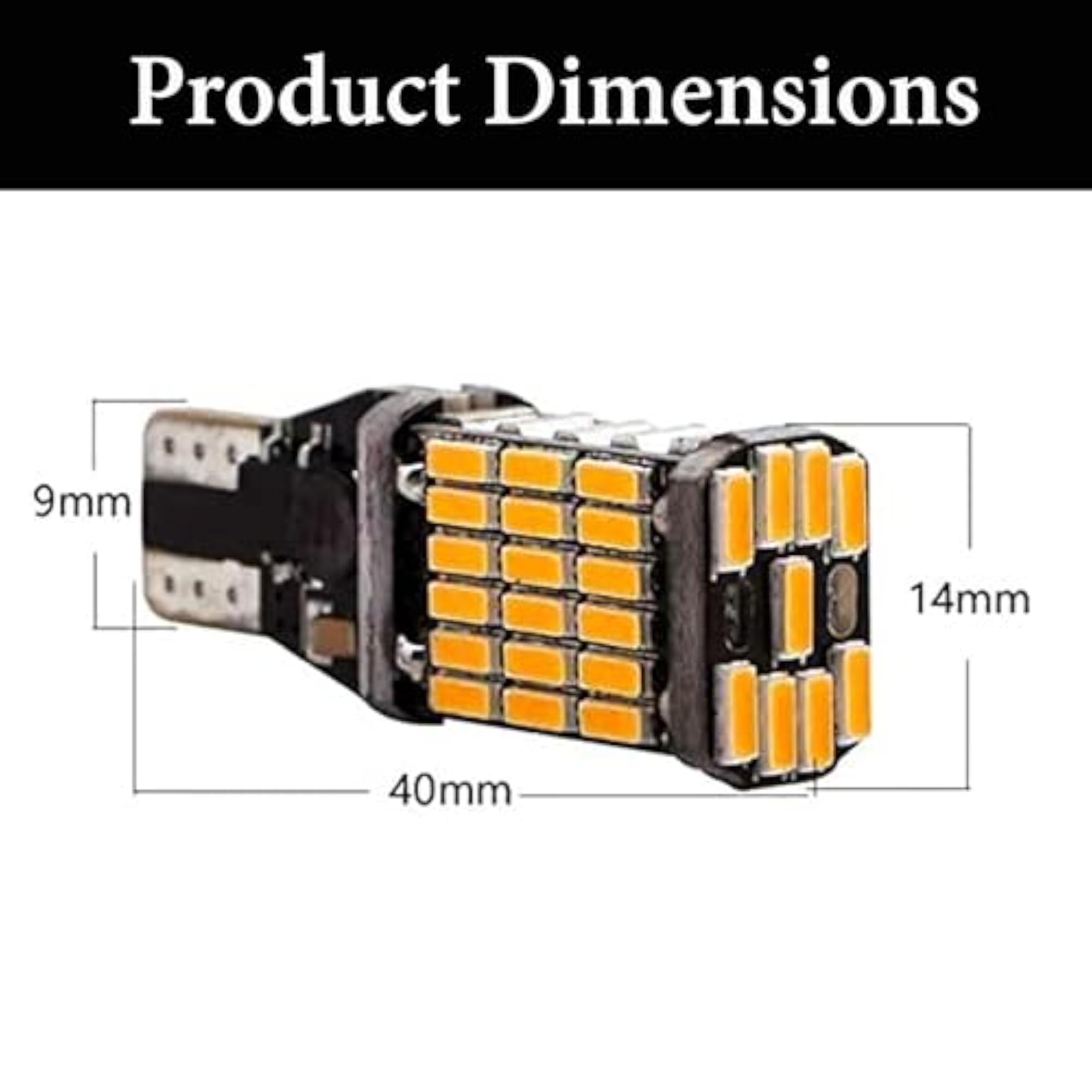 360 Reflecting 45 SMD T10 Socket LED Indicator Bulbs, Pack of 4