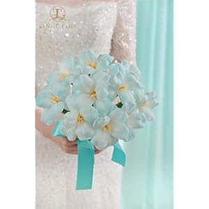 TINGE TIME 10pcs Fake Flowers, 15.3" Blooming Tulips Artificial Flowers, Real Touch Tulips for DIY Indoor Home Wedding Office Kitchen Vase Floral Arrangements (Light Blue) TINGE TIME 10pcs Fake Flowers 153 Blooming Tulips Artificial Flowers Real Touch Tulips for DIY Indoor Home Wedding Office Kitchen Vase Floral Arrangements Light Blue