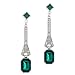 BABEYOND 1920s Flapper Earrings 20s Great Gatsby Earrings Vintage 20s Flapper Accessories Gatsby Costume Accessories (Green-1)