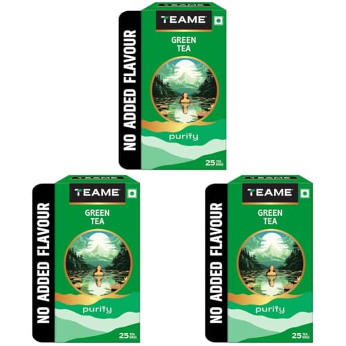 Image of TE-A-ME Green Tea - 25 Tea Bags | Green Tea Bags | No Added Flavour (Pack of 3)