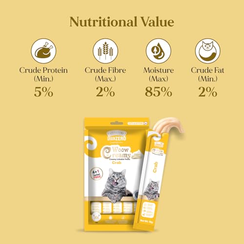 Image of Grain Zero Creamy Lickable Cat Treats Crab, 360 Gm - 20 Sachet + 4 Free | Rich in Protein, Promotes Hydration, No Artificial Preservatives | Best for Training and Bonding |