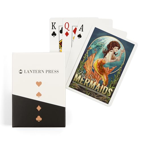 Lantern Press Big Sur California Mermaids 52 Cartas Póker