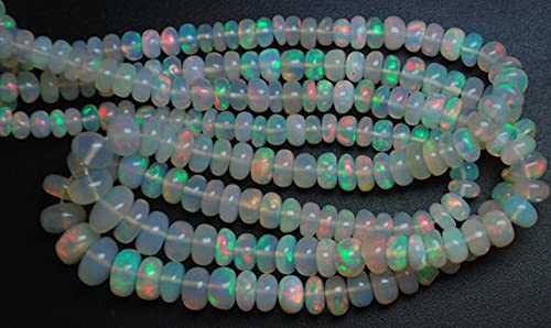 Opale éthiopienne véritable de qualité supérieure en rondelles lisses pour joaillerie