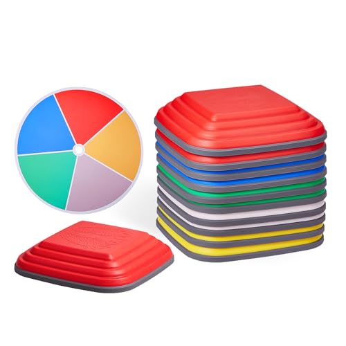 VEVOR Balance Stepping Stones for Kids 10 PCS Up to 220 lbs Non-Slip Toddlers Sensory Stepping Stones Obstacle Course Coordination Game Toys Indoor or Outdoor Play for Children Aged 3 4 5 6 7 8+