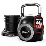 Yagud Adjustable Kettlebell, 22.5lbs/44lbs Kettlebell Set with 7 Levels