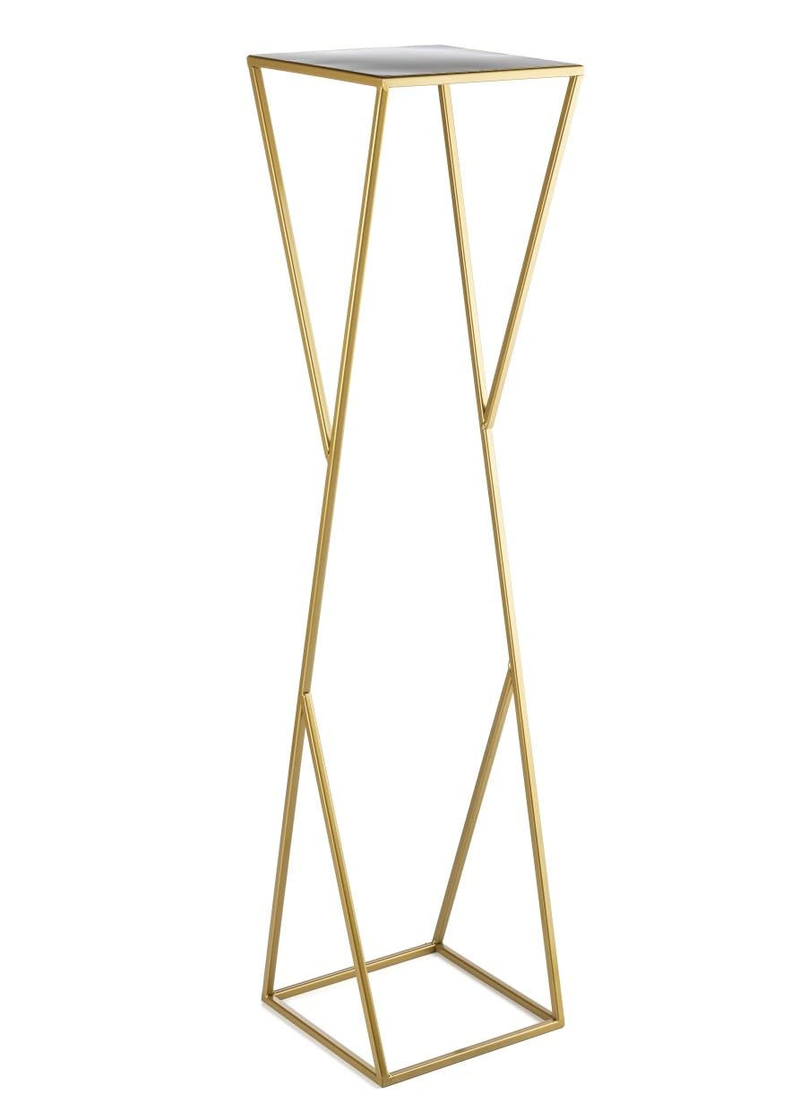 Blumenständer Metall 100 x 24 cm - Solider und Minimalistischer Blumenhocker - Gold Pflanzenständer für die Hausdekoration wie Salon oder Schlafzimmer