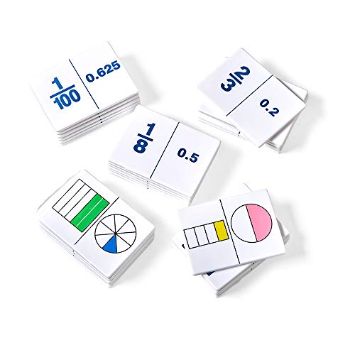 image for hand2mind Fraction and Decimal Dominoes Set, Fraction Manipulatives fo