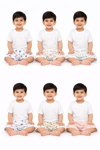 Image of Tinchuk Hoseiry Cotton Boy's Regular Shorts Pack of 6 - Assorted Mix Print