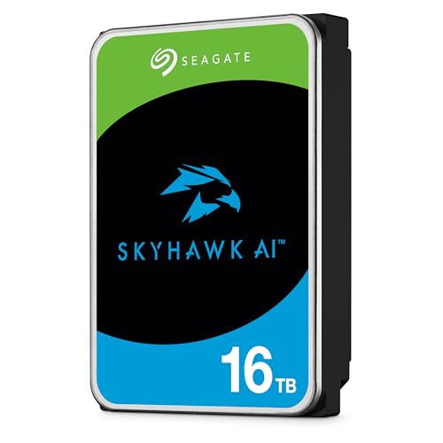 Image of Seagate Skyhawk AI 16TB Video Internal Hard Drive HDD - 3.5 Inch SATA 6Gb /s 512MB Cache for DVR NVR Security Camera System with Drive Health Management and in-House Rescue Services (ST16000VE004)