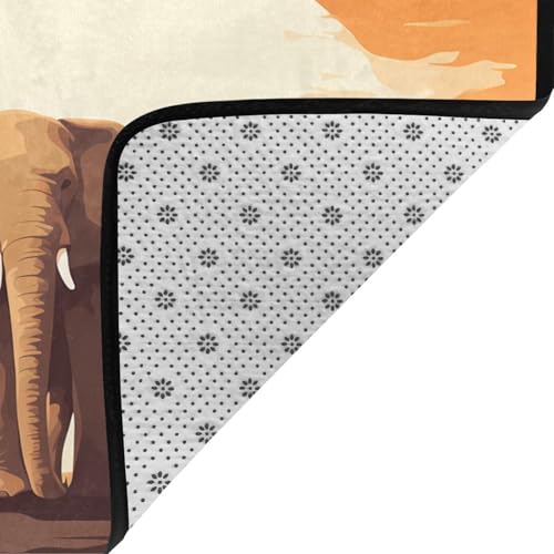 Tapis éléphants résistant et antidérapant pour table de chevet - 6