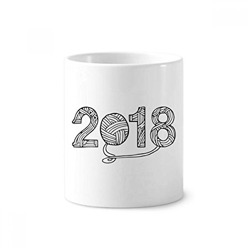 Gobelet en céramique Boule de laine pour ranger vos stylos sur le bureau