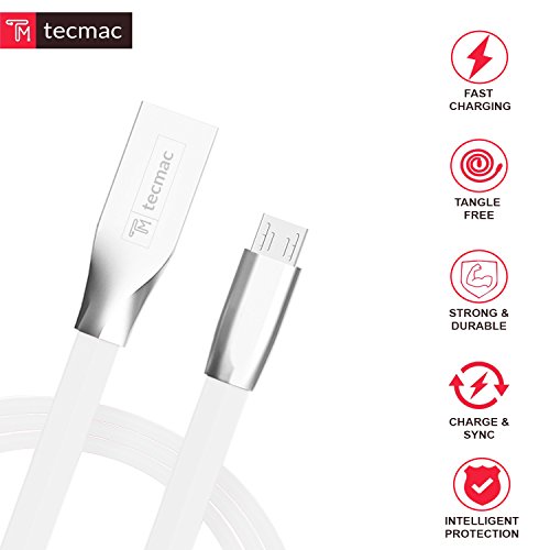 Image of TM-ZINC-MIC-WHT Data Charger Cable - 3.3 Feet (1 Meter) - (White)