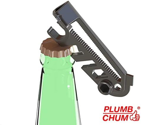 Plumb Chum Plumbers Professional Keyring Plumbing Multi Tool, Many Trade and DIY uses 2X hex bit Holders