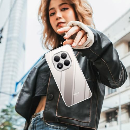Image of Jkobi Silicone Back Cover Case for Xiaomi Redmi Note 15 Pro 5G (Clear Shockproof Case with Camera Protection | Soft and Flexible | Transparent)