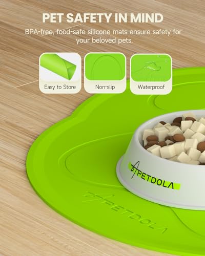 APD APETDOLA Tapete para Comida de Gato, Tapete para Comida de Cachorro para Comida E Água, Tapete d
