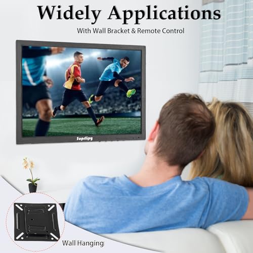 Image of 14 Inch TFT LCD Security CCTV Monitor 1024x768 4:3 Resolution Color Display Screen with HDMI /VGA /BNC /AV Earphone Input Built-in Dual Speakers for Surveillance Camera DVR PC