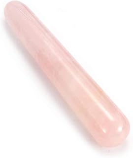 MUOBOFU Gua Sha Scraping Massage Tools Rose Quartz Natural Point Roller,Handmade Column Shape Guasha Board for Skin Muscle Care Treatment -Best Design for Body Relaxing