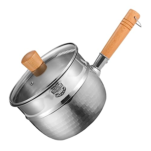 Chauffage en acier inoxydable tissu à poignée sauce pan émail métallique