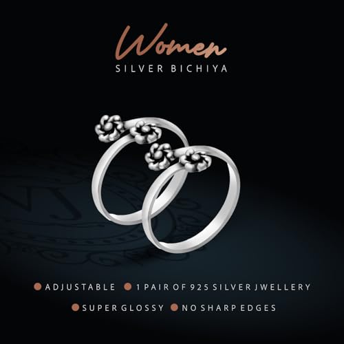 Image of 925 Sterling Silver Peacock Design Toe Ring for Women and Girls | Polish Adjustable Toe Bichiya | Adjustable