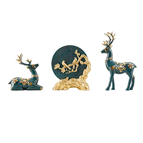 Statue de cerf Hanxiaoyishop en résine haut de gamme pour meuble TV