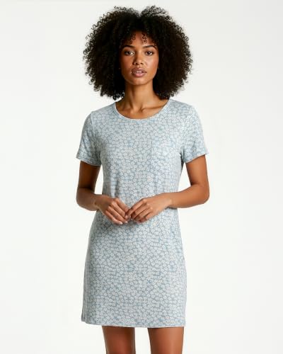 Image of Real Essentials 3 Pack: Women's Short Sleeve Nightgown Dress - Nightshirt Pajama Sleep Shirt Sleepwear (Available In Plus)