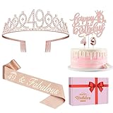 49 Birthday Decorations for Women Including 49 Birthday Sash and Tiara, Cake Toppers and Birthday...