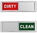 Dishwasher-Magnet-Clean-Dirty-Sign Premium Non-Scratching Strong Magnet or 3M Adhesive Options Indicator Tells Whether Dishes Are Clean or Dirty (Silver)
